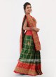 Green And Red Silk Saree